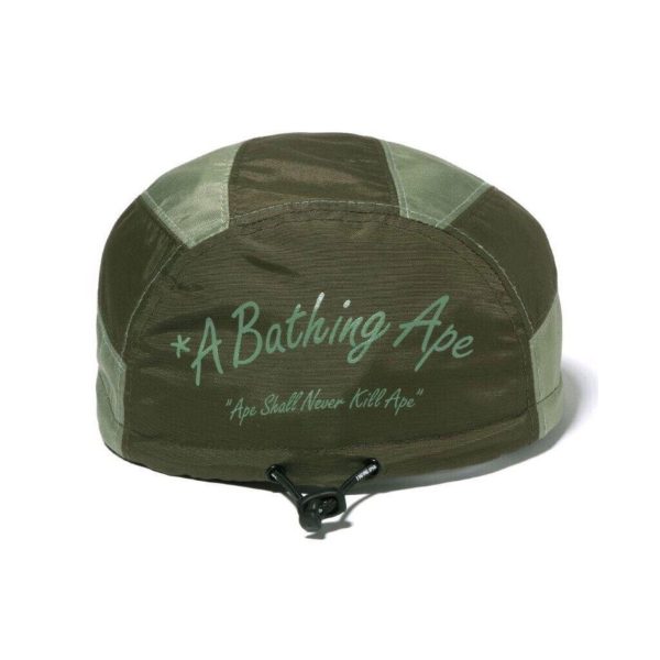 A BATHING APE BAPE CAP #2 SHARK JET CAP OLIVE Hot on Sale