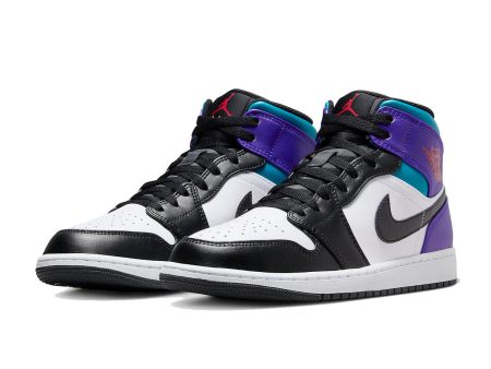 AIR JORDAN 1 MID エア ジョーダン 1 ミッド WHITE BLACK-BRIGHT CONCORD ホワイト×ブラック【DQ8426-154】 Online