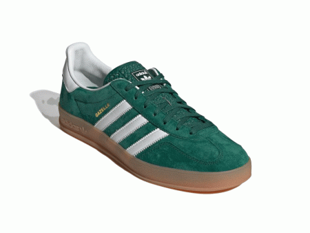 Adidas GAZELLE INDOOR ガゼル インドア GREEN カレッジグリーン フットウェアホワイト ガム【IG1596】 For Sale