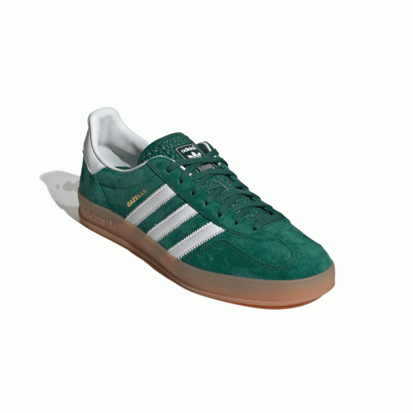 Adidas GAZELLE INDOOR ガゼル インドア GREEN カレッジグリーン フットウェアホワイト ガム【IG1596】 For Sale