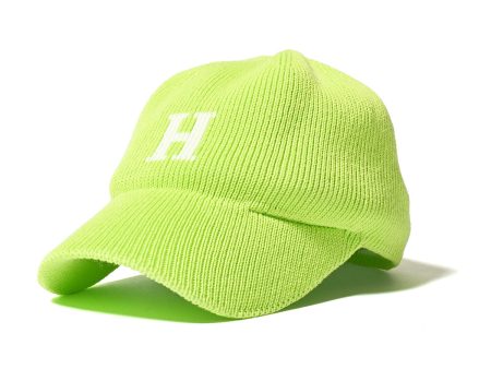 HOMEGAME - H LOGO COTTON KNIT BASEBALL CAP NEON YELLOW【HG241414】 For Discount