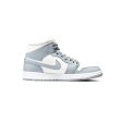 NIKE WMNS AIR JODAN 1 MID Grey Sail ナイキ ウィメンズ エアジョーダン 1 ミッド グレー セイル【BQ6472-115】 For Cheap