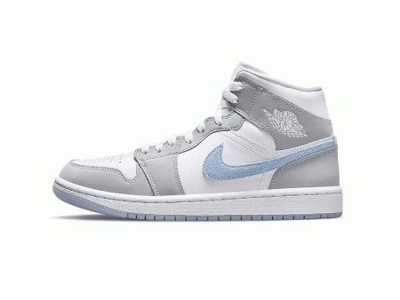 NIKE WMNS Air Jordan 1 Mid  Wolf Grey  ナイキ ウィメンズ エア ジョーダン 1 ミッド  ウルフ グレー 【BQ6472-105】 Online Sale