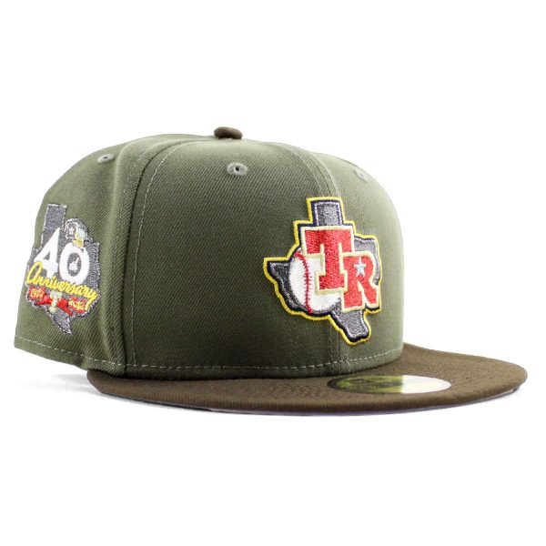 NEW ERA Texas Rangers - 59FIFTY 40TH ANV OLIVE GREEN WALNUT For Cheap