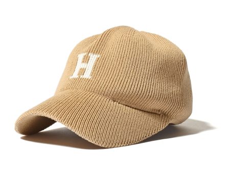 HOMEGAME - H LOGO COTTON KNIT BASEBALL CAP BEIGE【HG241414】 Online Sale