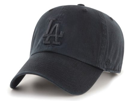 ’47 BRAND Los Angeles Dodgers - Black Tonal ’47 CLEAN UP【RGW12GWSNL】 For Cheap