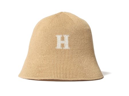 HOMEGAME - H LOGO COTTON KNIT HAT BEIGE【HG241415】 Online Sale