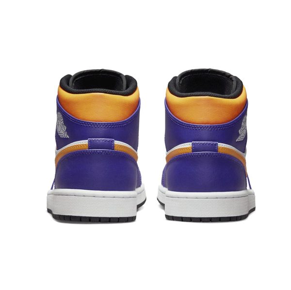 NIKE AIR JORDAN 1 MID LAKERS Dark Concord Taxi-White-Black ナイキ エアジョーダン 1 ミッド レイカーズ【DQ8426-517】 Sale