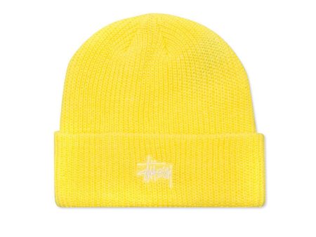 STUSSY BASIC BEANIE YEOOLW【132973】 Discount