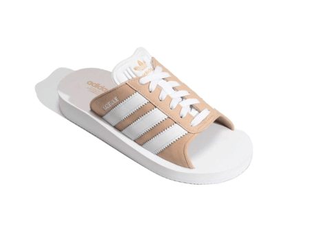 Adidas ガゼル ビーチスライド GAZELLE BEACH SLIDES W MAGIC BEIGE FTWWHT FTWWHT マジックベージュ フットウェアホワイト フットウェアホワイト【JQ7422】 on Sale