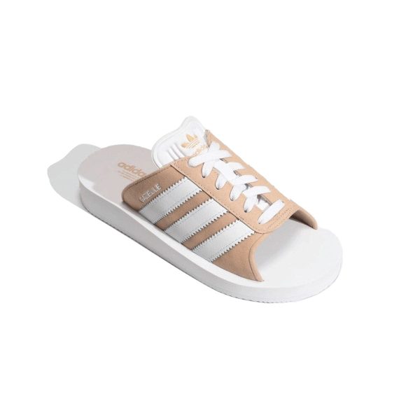 Adidas ガゼル ビーチスライド GAZELLE BEACH SLIDES W MAGIC BEIGE FTWWHT FTWWHT マジックベージュ フットウェアホワイト フットウェアホワイト【JQ7422】 on Sale