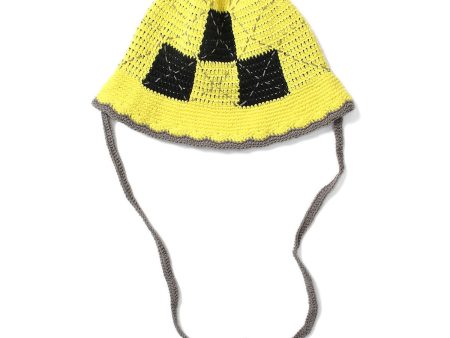 WANNA ワナ “Crochet Flag“ Knit hat YELLOW Discount