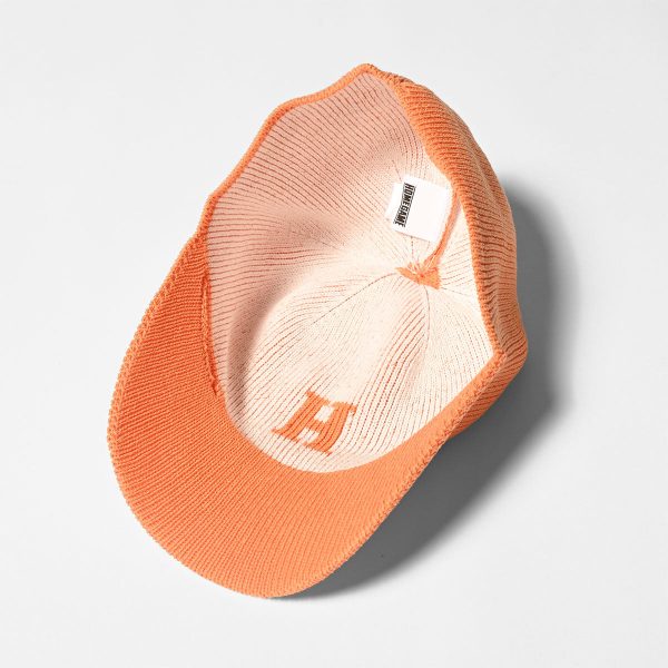 HOMEGAME - H LOGO COTTON KNIT BASEBALL CAP Lt.ORANGE【HG241414】 Online now