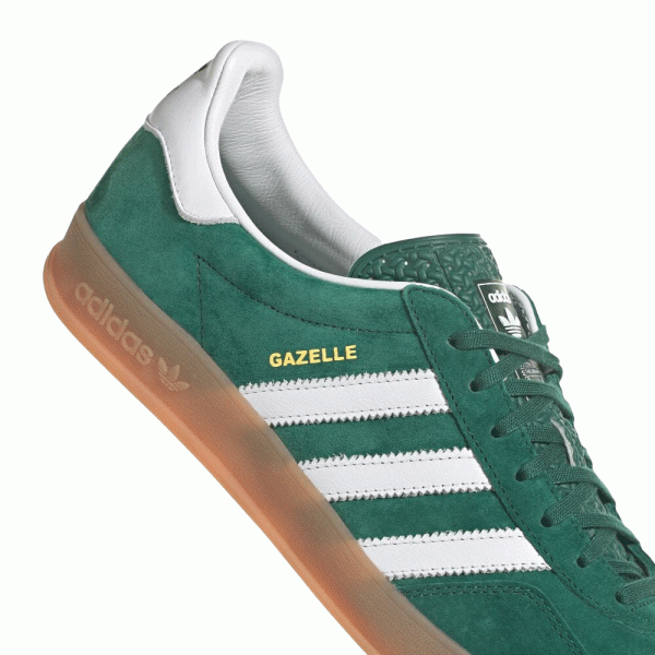 Adidas GAZELLE INDOOR ガゼル インドア GREEN カレッジグリーン フットウェアホワイト ガム【IG1596】 For Sale