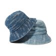 HOMEGAME - DAMAGED DENIM BUCKET HAT【HG241409】 For Discount