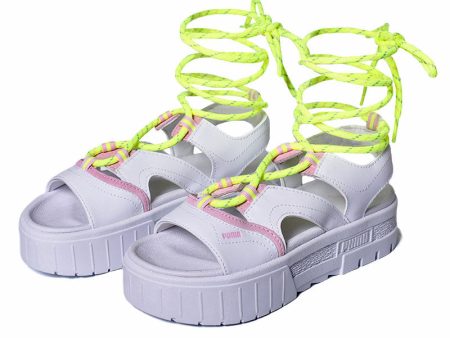 PUMA MAYZE SANDAL LACES プーマ メイズ サンダル レース POP WNS WHITE【390638-01】 Online