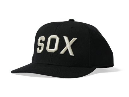 AMERICAN NEEDLE Black Sox STRAIGHT CAP For Cheap