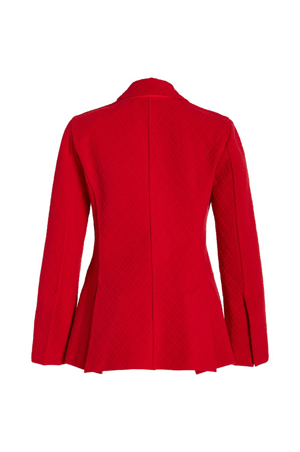 Remi Stretch-Cotton Diamond-Jacquard Jacket in Red Online now