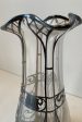 Antique Sterling Silver Overlay Crystal Vase Sale