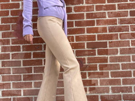 Kick Stretch-Cotton Pants in Subtle Jacquard Khaki Sale