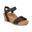 Lexa Quarter Strap Wedge - Black Online Hot Sale