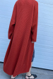 Long Linen Cardigan in Rust For Cheap