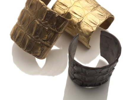 Brass Croc Cuff Bracelet Cheap