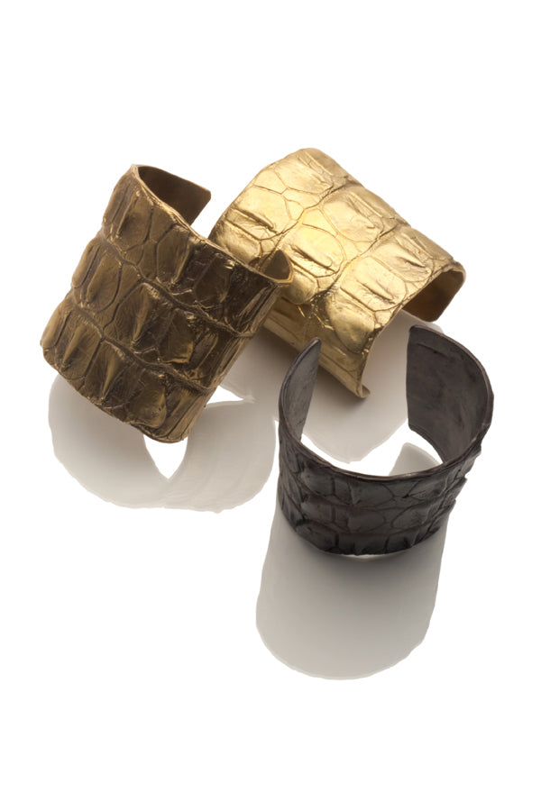 Brass Croc Cuff Bracelet Cheap