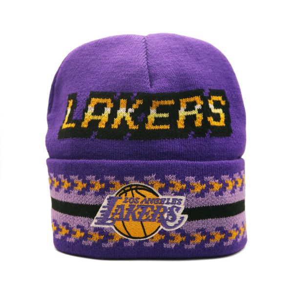 Mitchell＆Ness - LALPURP F NBA GAME ON KNIT HMG LAKERS【HCFK5818】 on Sale