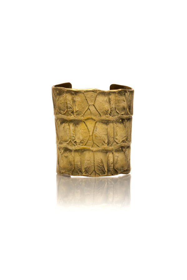 Brass Croc Cuff Bracelet Cheap