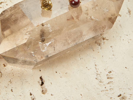 Citrine & Garnet Double Ring Online Sale