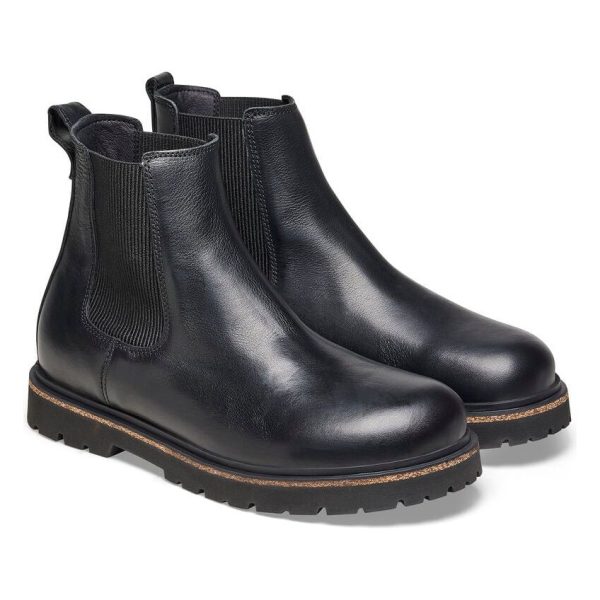 Highwood Slip On Men Leather Boot - Black on Sale