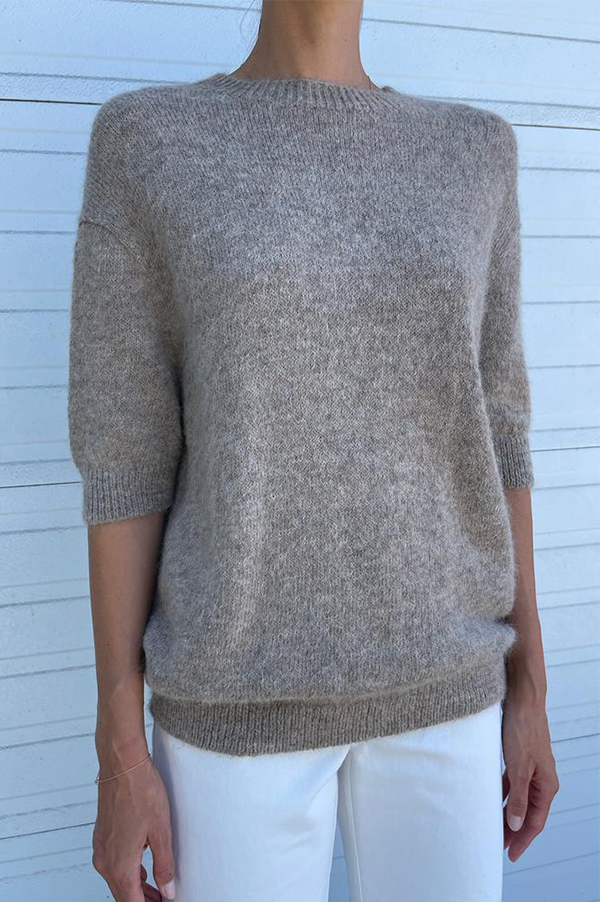 Short Sleeve Crewneck Sweater In Moth (Sold Out) Online Sale