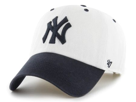 ’47 BRAND New York Yankees - Double Header D 47 CLEAN UP WHT NVY【WCDDM17HTS】 For Discount