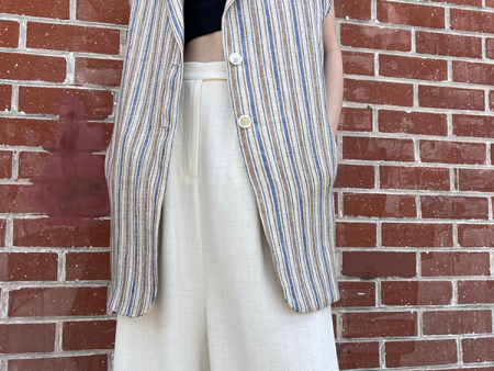 Herringbone Pants in Ivory Supply