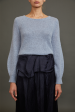 Cashmere Crewneck Sweater in Atlantic Blue For Discount