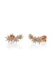 Triple Star Earrings with Pave Diamonds (Pair) For Discount