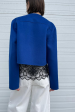 Cropped Open Front Jacket in Royal Hot on Sale