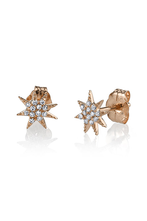 Single Shooting Star Earrings with Pave Diamonds (Pair) on Sale