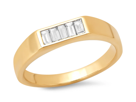 Diamond Baguette Staple Ring Online Hot Sale