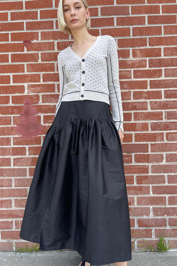 Garden Skirt in Black on Sale