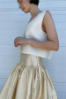 Silk Garden Skirt in Cream Online Hot Sale