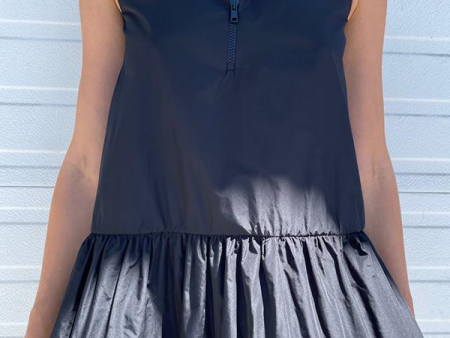 Taffeta Sleeveless Top in Black Hot on Sale