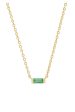 Solitare Emerald Baguette Necklace Online now