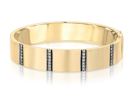 Eight Row Diamond Stripe Bangle For Discount