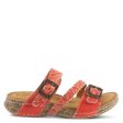 ASTRA SLIDE SANDALS L ARTISTE - RED LEATHER For Cheap