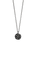 Oxidized Silver Textured Diamond Charm Pendant Fashion