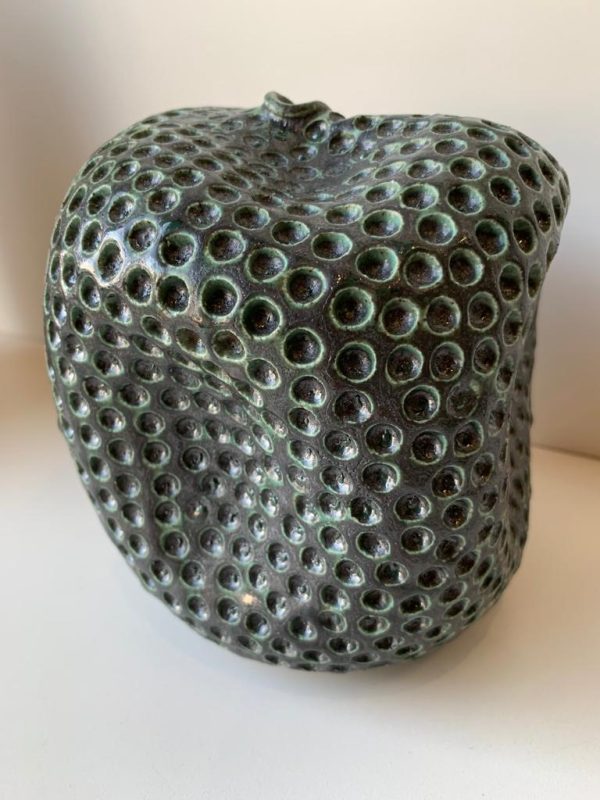 Small Carved Green Ceramic Vase Sale