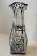 Antique Sterling Silver Overlay Crystal Vase Sale