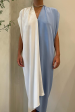 Silk Blue & White Dress Discount